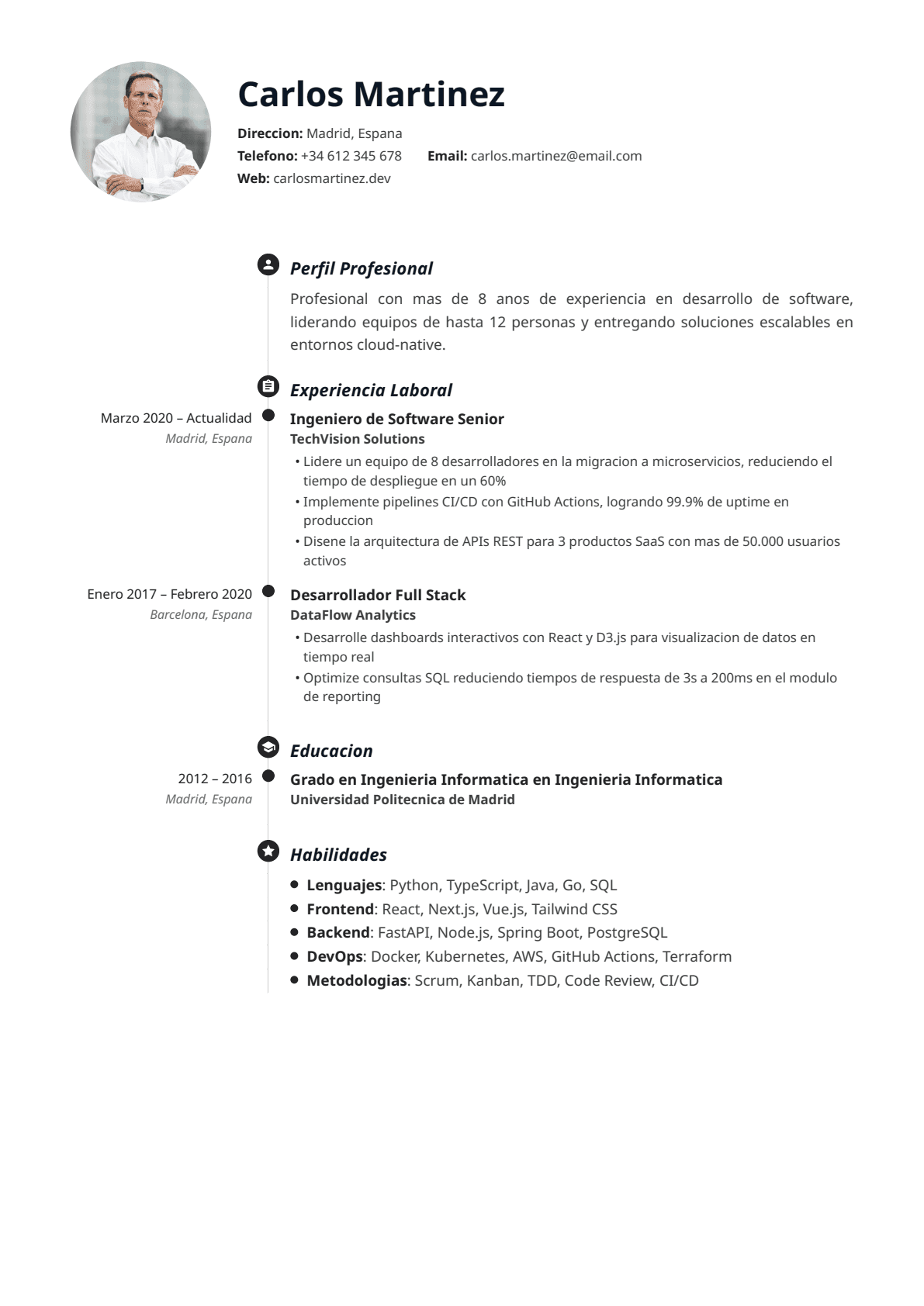 Plantilla CV Ejecutivo