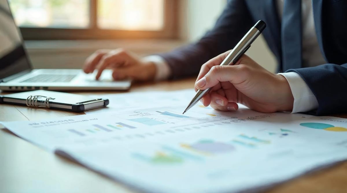 Profesional revisando un currículum con notas para planificar un cambio de carrera